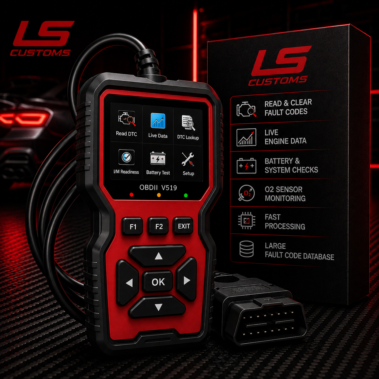 OBD2 Diagnostic Scanner – Check Engine &amp; Vehicle Health Tool