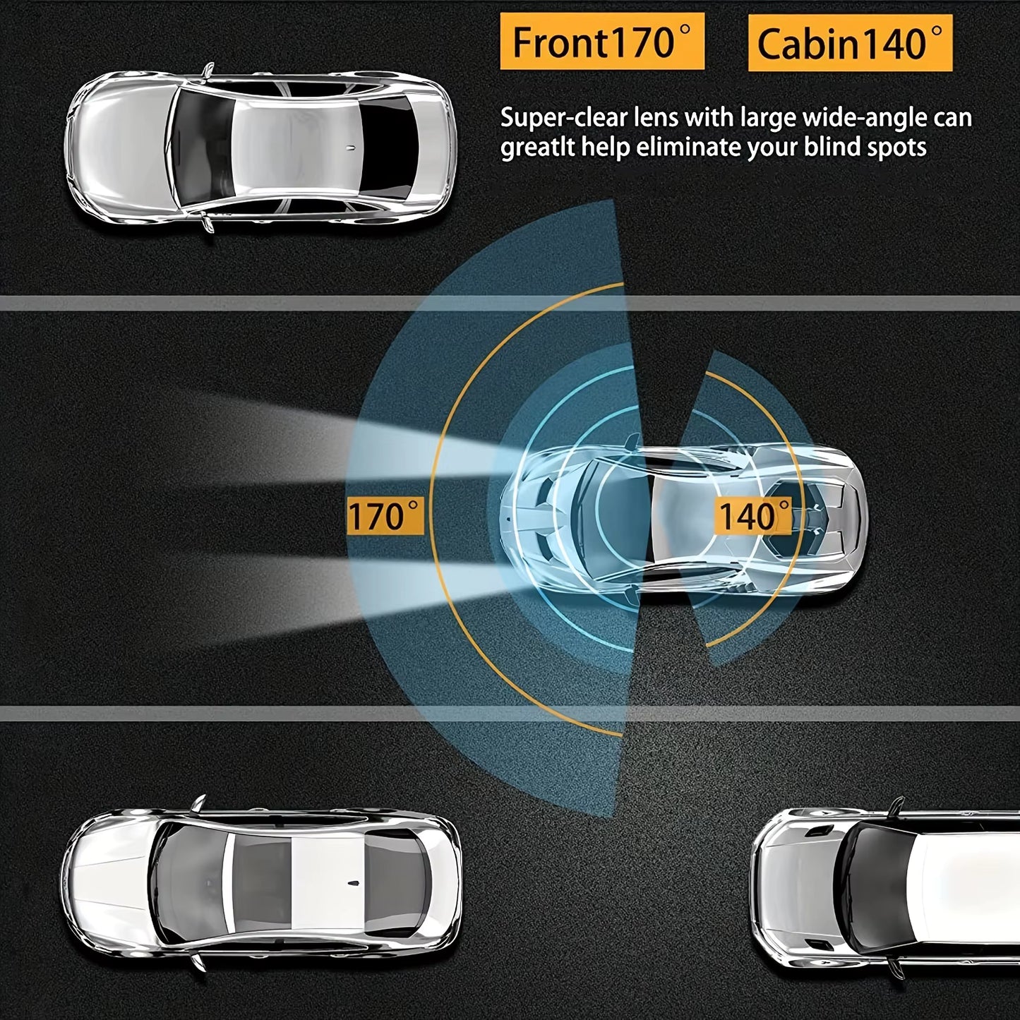 1080P WiFi Dual Camera Dash Cam – Front