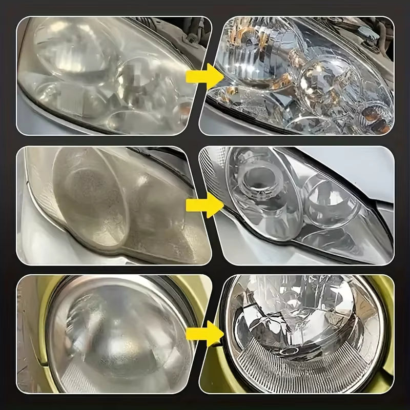 Car Headlight Polish – Headlight Restoration Cleaner for Yellowed & Cloudy Lights