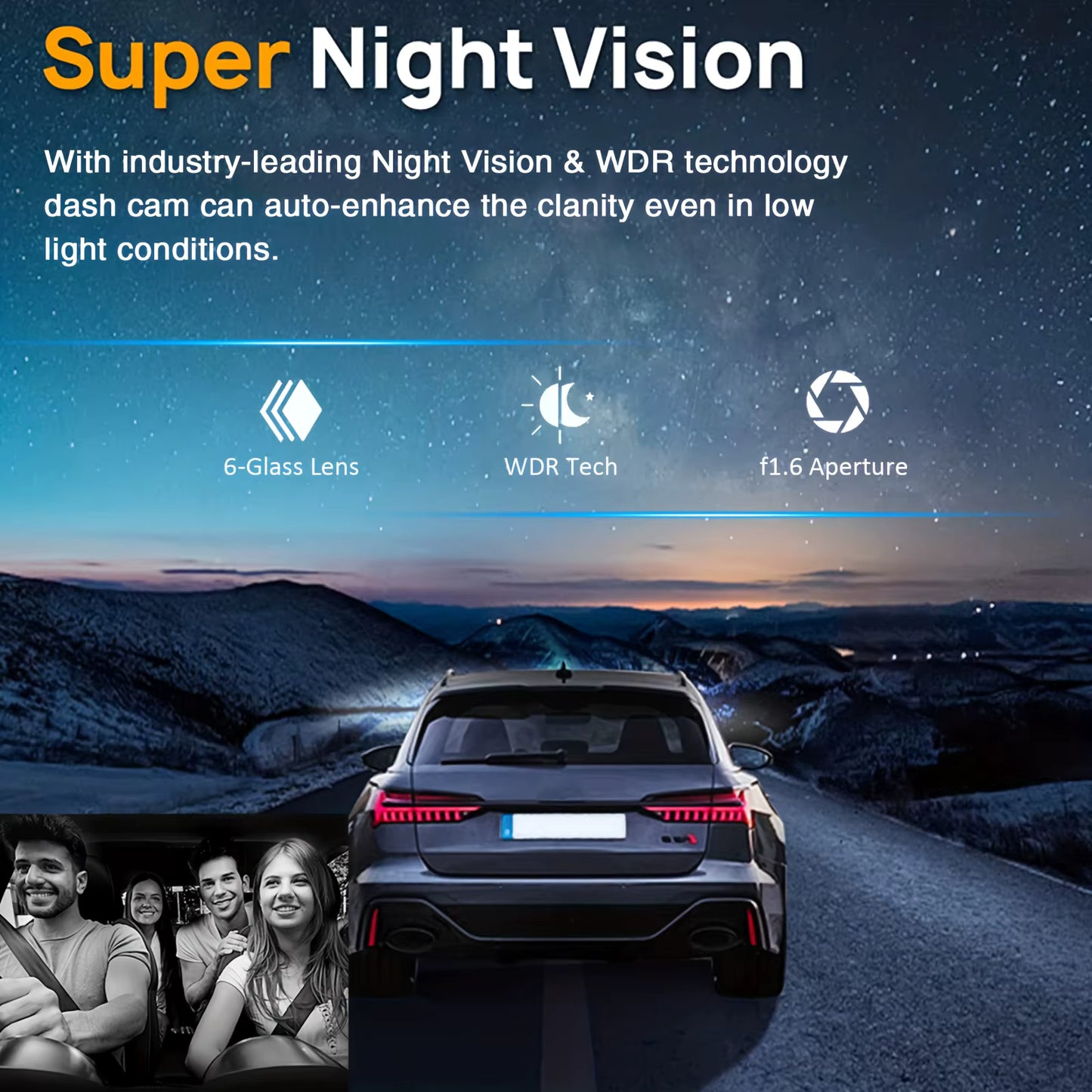 1080P WiFi Dual Camera Dash Cam – Front