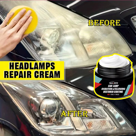 Car Headlight Polish – Headlight Restoration Cleaner for Yellowed & Cloudy Lights