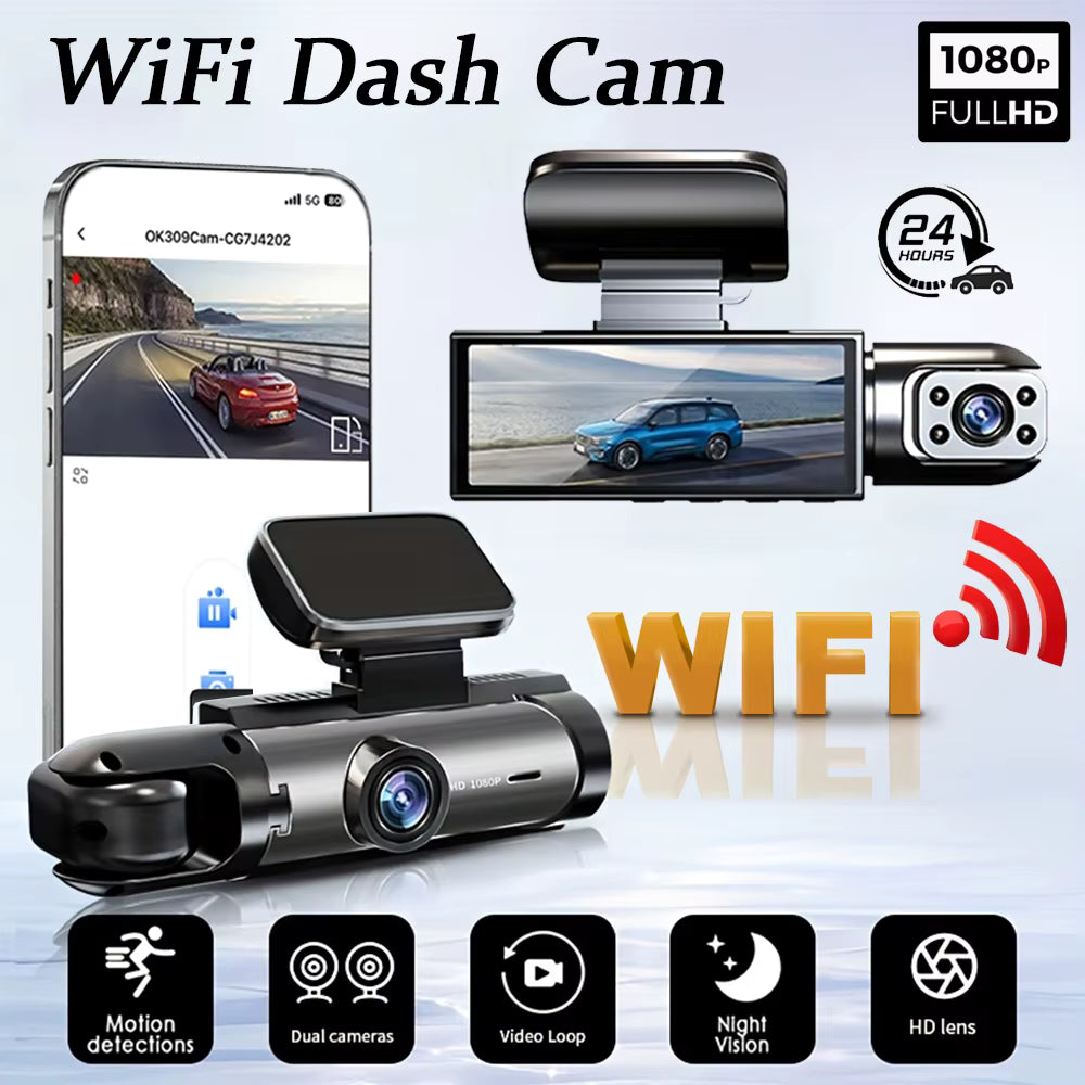 1080P WiFi Dual Camera Dash Cam – Front