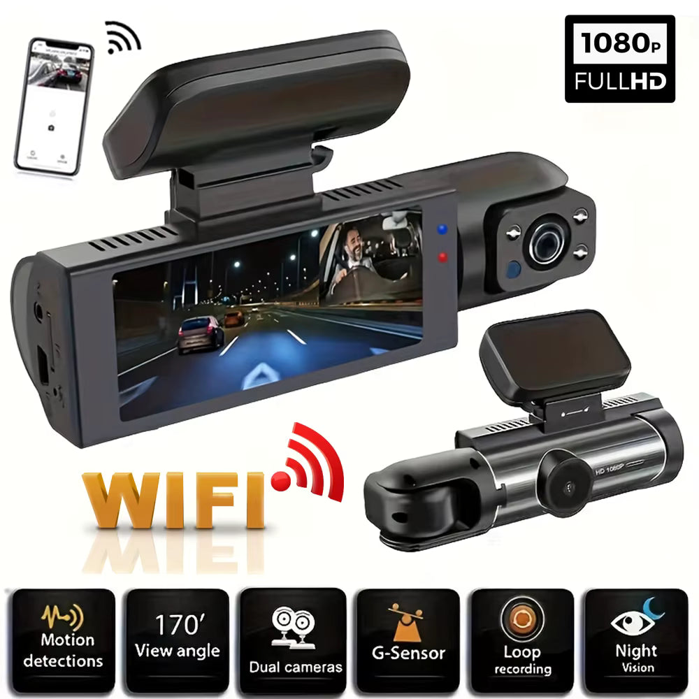 1080P WiFi Dual Camera Dash Cam – Front
