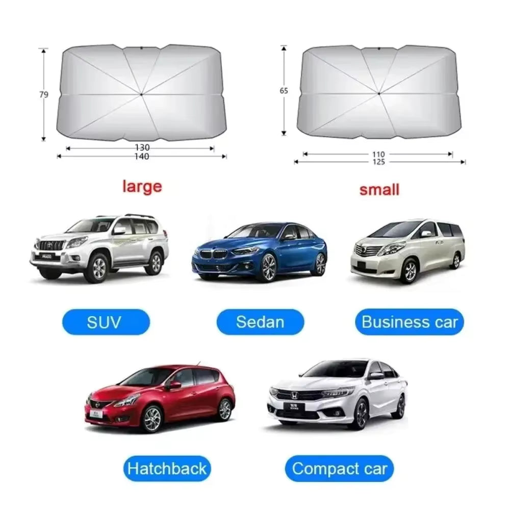 Car Windshield Sunshade Umbrella – Foldable UV Protection Sun Shield
