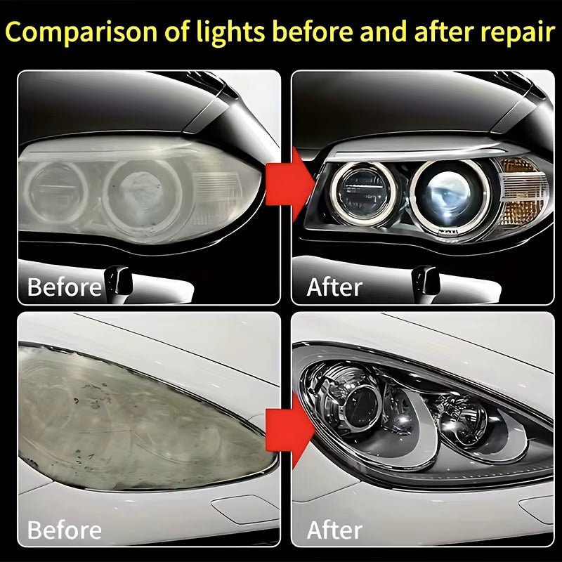 Car Headlight Polish – Headlight Restoration Cleaner for Yellowed & Cloudy Lights