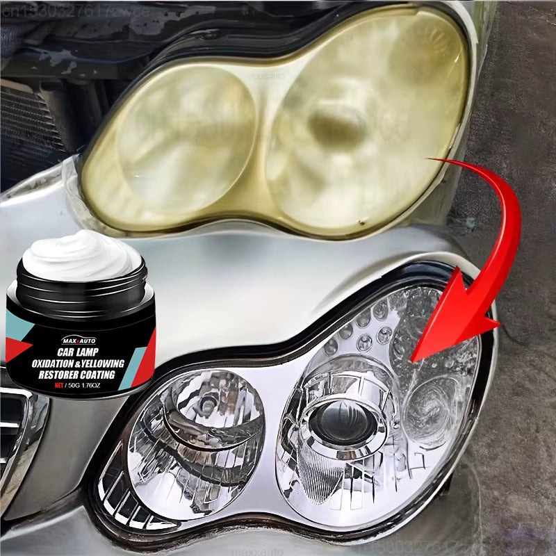 Car Headlight Polish – Headlight Restoration Cleaner for Yellowed & Cloudy Lights