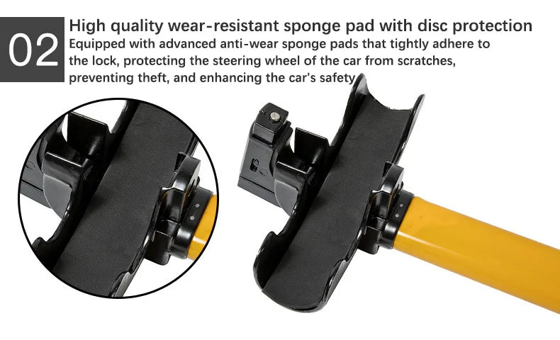 Steering Wheel Anti-Theft Lock – High Visibility Vehicle Security Lock