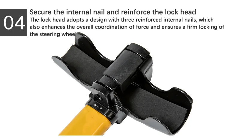 Steering Wheel Anti-Theft Lock – High Visibility Vehicle Security Lock