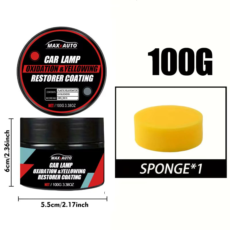 Car Headlight Polish – Headlight Restoration Cleaner for Yellowed & Cloudy Lights