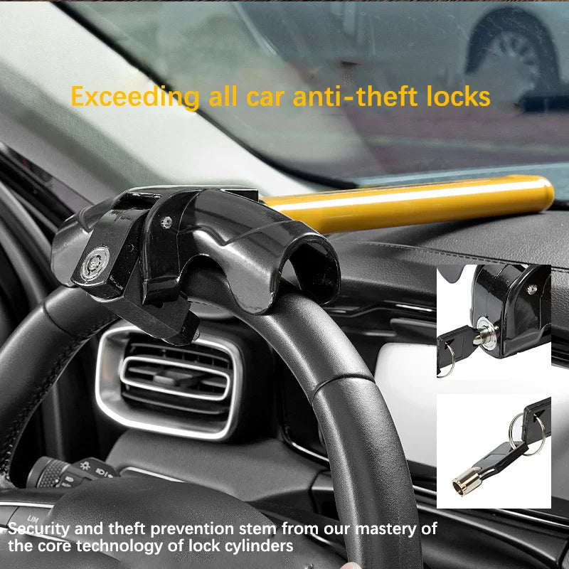 Steering Wheel Anti-Theft Lock – High Visibility Vehicle Security Lock