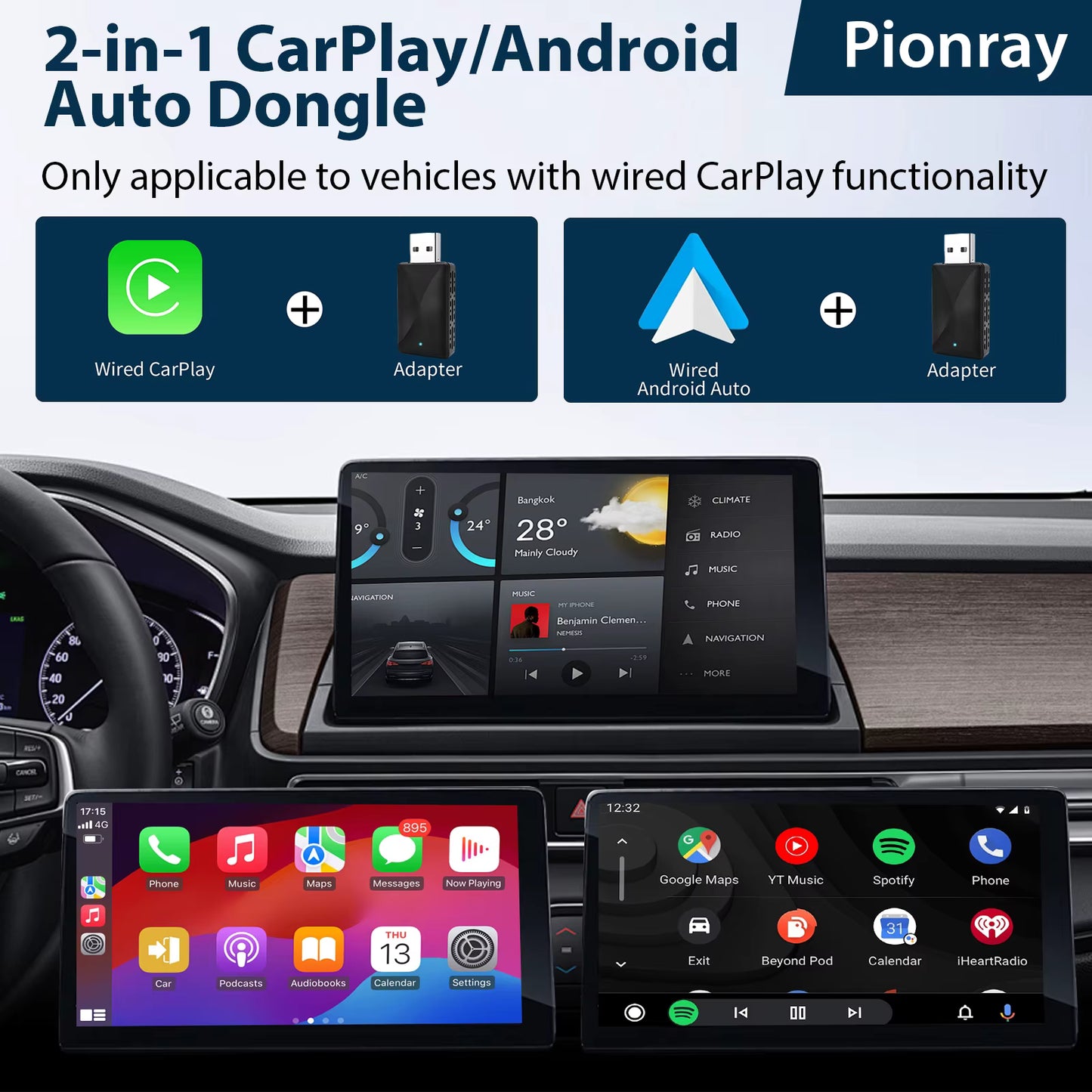 Wireless CarPlay Adapter – Convert Wired Apple CarPlay to Wireless