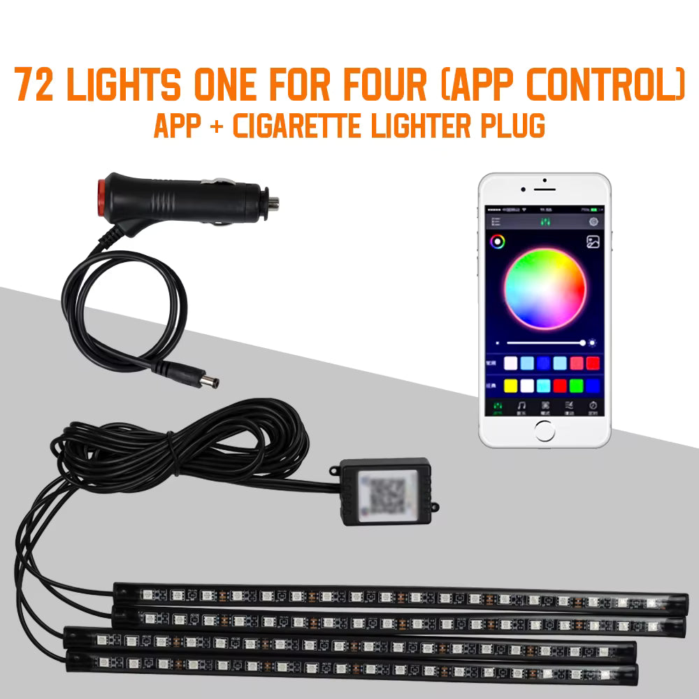 RGB Car Interior Ambient Light Strip – Music &amp; Remote Control