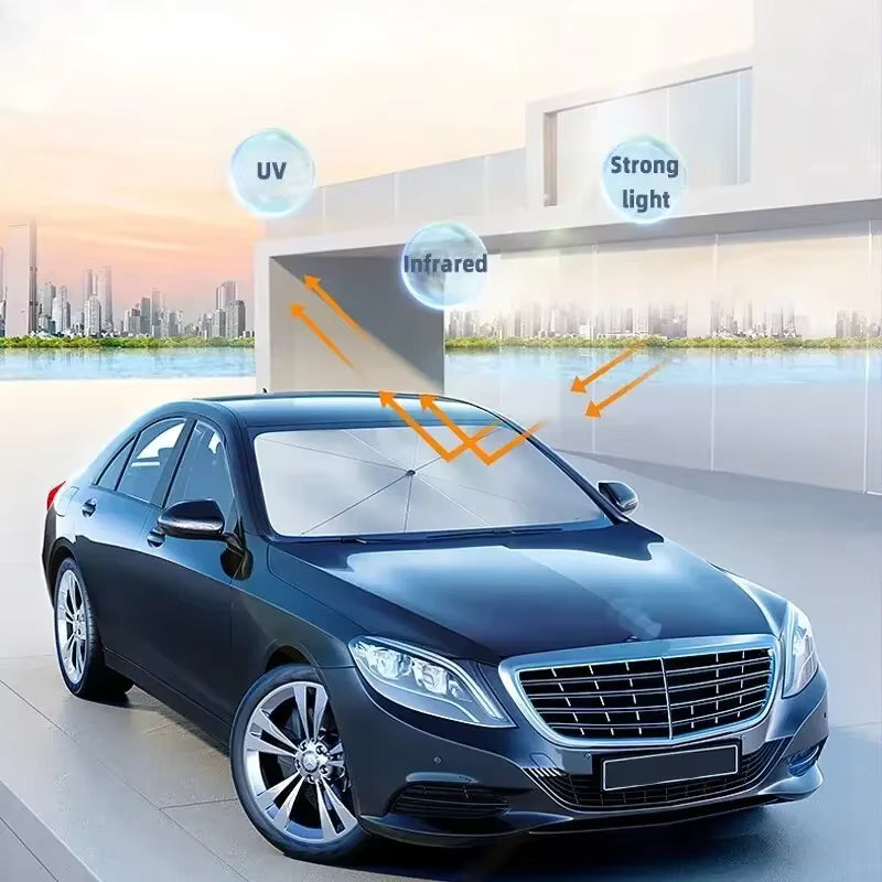 Car Windshield Sunshade Umbrella – Foldable UV Protection Sun Shield