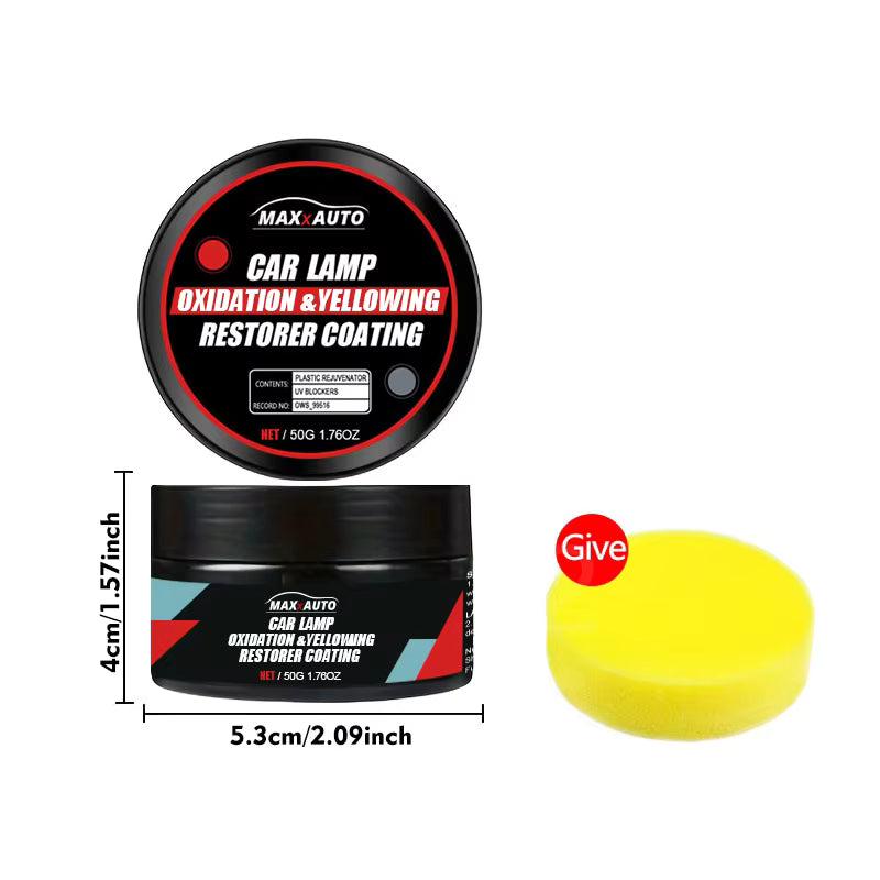 Car Headlight Polish – Headlight Restoration Cleaner for Yellowed & Cloudy Lights