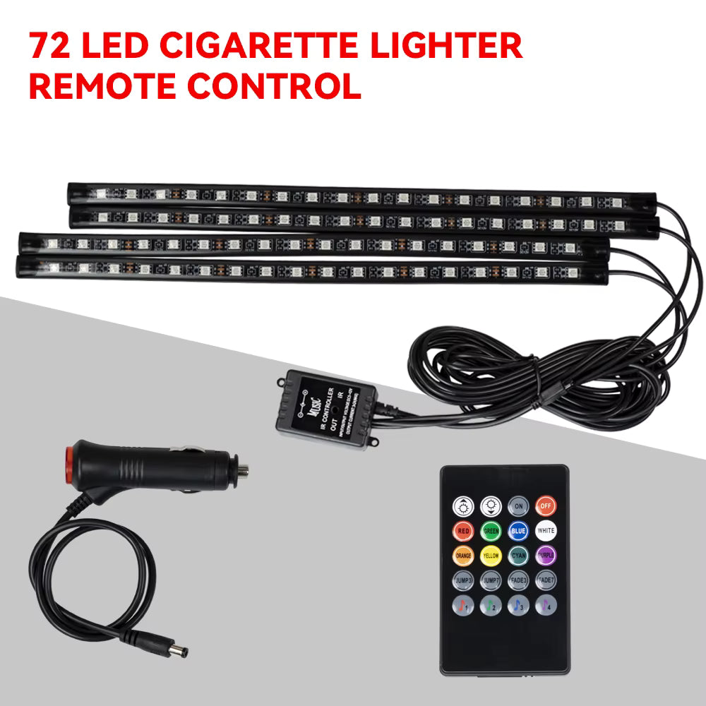 RGB Car Interior Ambient Light Strip – Music &amp; Remote Control