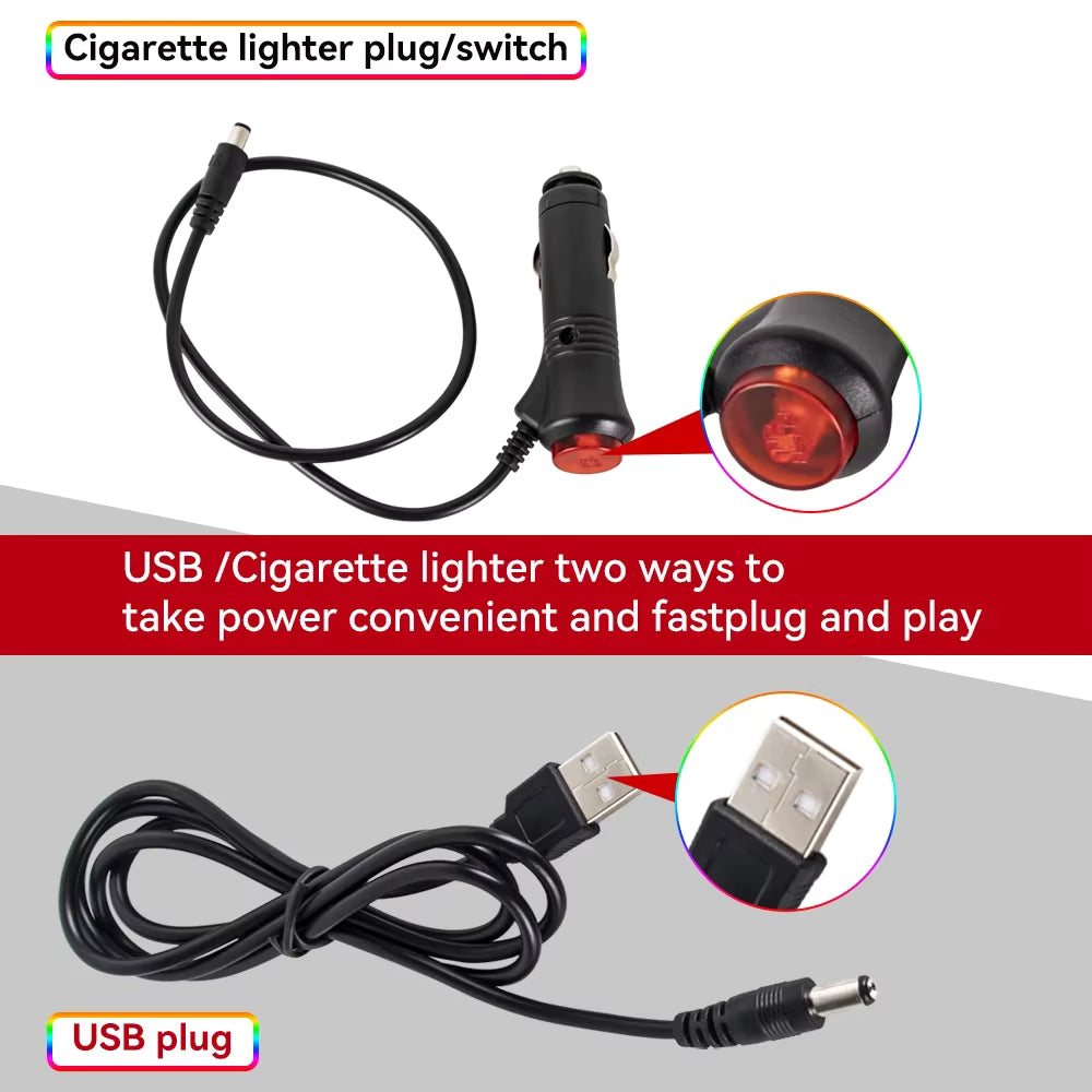 RGB Car Interior Ambient Light Strip – Music &amp; Remote Control