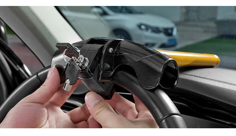 Steering Wheel Anti-Theft Lock – High Visibility Vehicle Security Lock