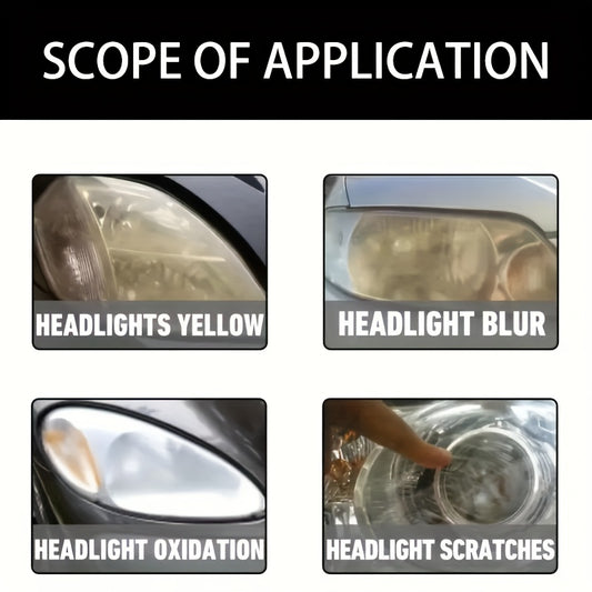 Car Headlight Restoration Polishing Kit